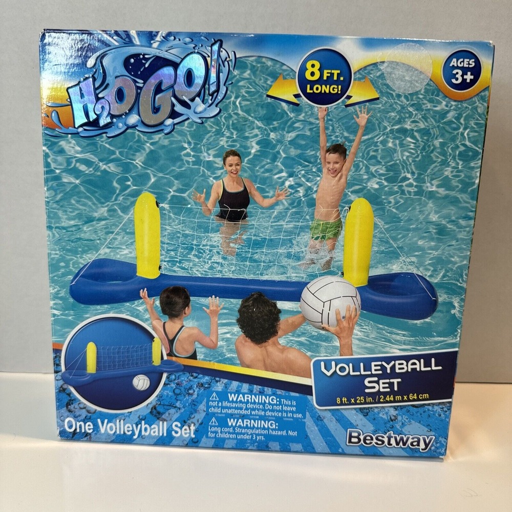 Bestway H2O Go! Floating Inflatable Pool Volleyball Set  Beach Lake